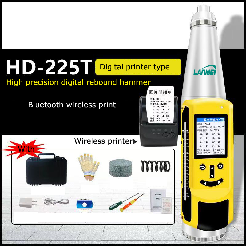 Tester Hammer Rebound Rebound Steel Concrete Steel Concrete Printed